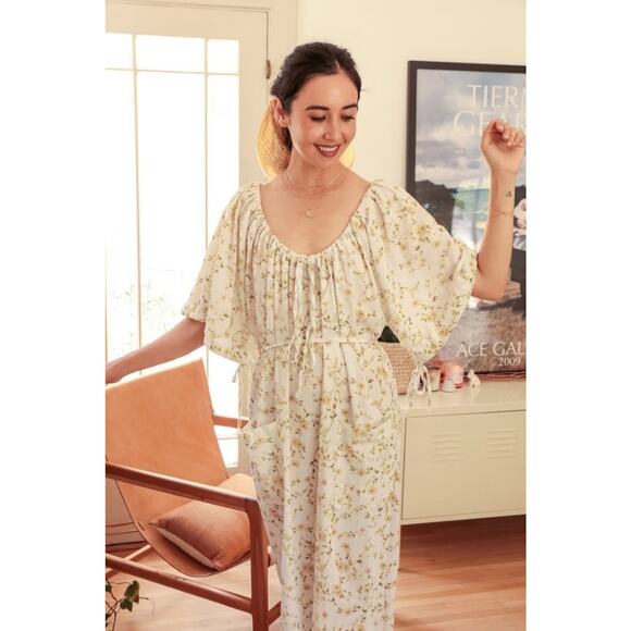 ODDBIRD Sz S Small Nasip Floral Belted Dress Midi - Picture 1 of 10